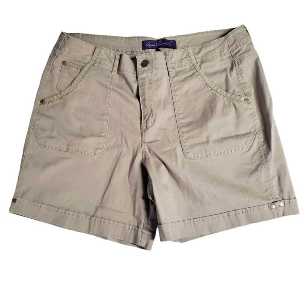 Womens 12 Gloria Vanderbilt Tan Cargo Shorts - Picture 3 of 3